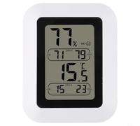 Igrotermometro di piccole dimensioni per ambienti domestici e uffici con sensore rapido per rilevazione in tempo reale della temperatura e del livello di umidità (bianco)