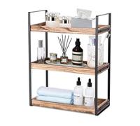 IGTOPS Scaffale da Cucina, Scaffalatura Portaspezie in Legno Metallo, Organizzatore da Tavolo Scrivania,Mensola Porta Spezie,Scaffale Caffè, Organizer per cucina, bagno, cosmetici, ufficio