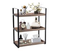 IGTOPS Scaffale da Cucina, Scaffalatura Portaspezie in Legno Metallo, Organizzatore da Tavolo Scrivania,Mensola Porta Spezie,Scaffale Caffè, Organizer per cucina, bagno, cosmetici, ufficio