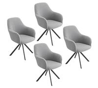 IGTOPS Set di 2/4 coprisedie elasticizzati per sedia da ufficio, sedia da computer, sedia girevole, universale, con bracciolo, rimovibile, lavabile, per casa e soggiorno, sala da pranzo, hotel (4,