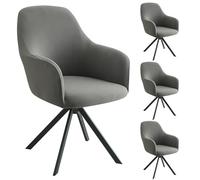 IGTOPS Set di 2/4 coprisedie elasticizzati per sedia da ufficio, sedia da computer, sedia girevole, universale, con bracciolo, rimovibile, lavabile, per casa e soggiorno, sala da pranzo, hotel (4,