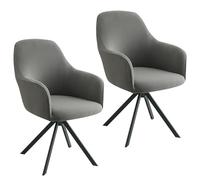 IGTOPS Set di 2/4 coprisedie elasticizzati per sedia da ufficio, sedia da computer, sedia girevole, universale, con bracciolo, rimovibile, lavabile, per casa e soggiorno, sala da pranzo, hotel (2,