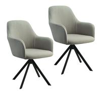 IGTOPS Set di 2/4 coprisedie elasticizzati per sedia da ufficio, sedia da computer, sedia girevole, universale, con bracciolo, rimovibile, lavabile, per casa e soggiorno, sala da pranzo, hotel (2,