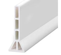 IGTOPS Striscia protettiva per doccia, autoadesiva, design rialzato, altezza 10 cm, pieghevole, per acqua (bianco, lunghezza 1,5 m, larghezza 3,5 cm)