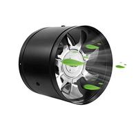 IGTOPS Ventilatore a tubo assiale, diametro 100 mm, ventola di scarico, ventilatore industriale, resistente al calore, per bagno, WC, cucina, serra, tenda, garage, bianco (nero), TP0132-1