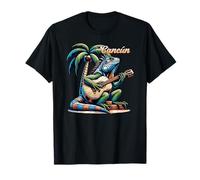Iguana Cancun Suonare La Chitarra Sotto Una Palma Maglietta
