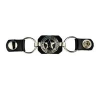 Iguana Custom - Estensore per gilet in pelle per motociclisti con decorazione in metallo e chiusure a pressione personalizzate Chopper Bobber (sceriffo)