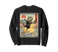 Iguana Ninja Giappone Vintage Giapponese Ukiyo-e Art Felpa