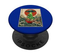 Iguana Ramen UFO Divertente Anime Giapponese Uomini Donne Bambini PopSockets PopGrip Adesivo