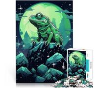 Iguana su una roccia Puzzle da 1000 pezzi per adolescenti Giocattoli che creano dipendenza e sfidano l'intelligenza del cervello Decorazione d'arte per la casa 38x26cm