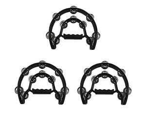 IGUATU 3X Compact Double Half Moon Music Tamburello Percussioni Tamborine Drum Durable