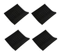 IGUATU 4 Confezione - Acustici Schiuma Spugna Ingegneria Cunei Insonorizzazione 11.81X11.81X1.1 Pollici