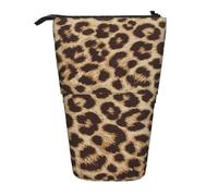IguaTu Astuccio espandibile a forma di sirena, organizer telescopico per cancelleria, resistente tessuto Oxford, borsa multiuso per penne, trucchi, Divertente stampa leopardata 1, Taglia unica, Beauty