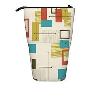 IguaTu Astuccio espandibile con cane carlino, organizer telescopico per cancelleria, resistente tessuto Oxford, borsa multiuso per penne, trucchi, Metà secolo Moderno, Taglia unica, Beauty Case