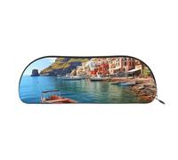 IguaTu Astuccio in pelle per penne e cosmetici, con cerniera liscia, per San Valentino, portamonete, cancelleria da ufficio, Città di mare, Taglia unica, Zaino per la scuola