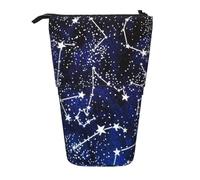 IguaTu Astuccio portamatite estensibile con tulipani rosa organizzatore telescopico in tessuto Oxford durevole multiuso per penne, trucco, Splende al buio., taglia unica, Beauty case