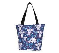 IguaTu Borsa a tracolla casual con fiori, coniglietti, uccelli, da donna, grande capacità, leggera, con cerniera, per shopping, viaggi e uso quotidiano, Bella Koala, Taglia unica