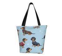 IguaTu Borsa a tracolla casual da donna con cane carino, grande capacità, leggera, con cerniera, per shopping, viaggi e uso quotidiano, Simpatico cagnolino., Taglia unica