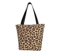IguaTu Borsa a tracolla casual da donna, con motivo leopardato, grande capacità, leggera, con cerniera, per shopping, viaggi e uso quotidiano, Motivo leopardato., Taglia unica