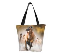 IguaTu Borsa a tracolla casual da donna native americane, grande capacità, leggera, con cerniera, per shopping, viaggi e uso quotidiano, Cavalli, Taglia unica