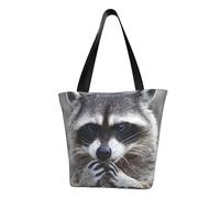 IguaTu Borsa a tracolla da donna con spezie e condimenti casual, grande capacità, leggera, con cerniera, per shopping, viaggi e uso quotidiano, Simpatico procione, Taglia unica