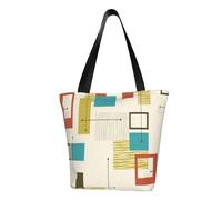 IguaTu Borsa a tracolla da donna con spezie e condimenti casual, grande capacità, leggera, con cerniera, per shopping, viaggi e uso quotidiano, Metà secolo Moderno, Taglia unica