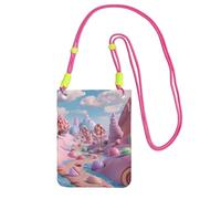 IguaTu Borsa a tracolla per telefono a tema scienza dei cartoni animati per le donne leggera resistente all'acqua in twill borsa a tracolla piccola borsa da viaggio, Candy Land, Taglia unica