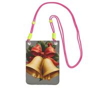 IguaTu Borsa a tracolla per telefono a tracolla con fiore colorato per donna leggera borsa a tracolla in twill resistente all'acqua piccola borsa da viaggio, Campane natalizie., Taglia unica