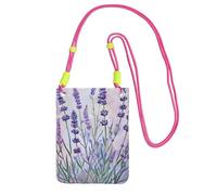 IguaTu Borsa a tracolla per telefono da donna moderna di metà secolo con forme a goccia borsa a tracolla leggera in twill impermeabile piccola borsa da viaggio, Lavanda, Taglia unica
