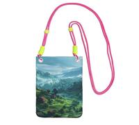 IguaTu Borsa a tracolla per telefono da donna moderna di metà secolo con forme a goccia borsa a tracolla leggera in twill impermeabile piccola borsa da viaggio, Stazione di Hill, Taglia unica