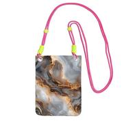 IguaTu Borsa a tracolla per telefono da donna moderna di metà secolo con forme a goccia borsa a tracolla leggera in twill impermeabile piccola borsa da viaggio, Modello Texture Marmo, Taglia unica