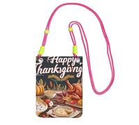 IguaTu Borsa a tracolla per telefono da donna moderna di metà secolo con forme a goccia borsa a tracolla leggera in twill impermeabile piccola borsa da viaggio, Buon giorno del ringraziamento., Taglia