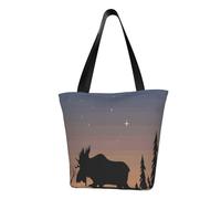 IguaTu Camoflauge - Borsa a tracolla casual da donna, con cerniera, grande capacità, leggera, per shopping, viaggi e uso quotidiano, Deer Mountain Pine Tree Wilderness, Taglia unica