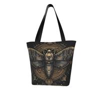 IguaTu Carte da gioco poligonali da donna casual borsa tote bag grande capacità leggera borsa con cerniera per shopping, viaggi e uso quotidiano, Tarme, Taglia unica