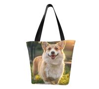 IguaTu Elefante e giraffa Borsa a tracolla casual da donna, grande capacità, leggera, con cerniera, per shopping, viaggi e uso quotidiano, Cane Corgi, Taglia unica
