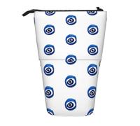 IguaTu Evil Eyes, astuccio espandibile per cancelleria, organizer telescopico per cancelleria, resistente tessuto Oxford, borsa multiuso per penne, trucchi, Occhi malvagi 1, Taglia unica, Beauty Case