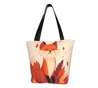 IguaTu Flying Dove - Borsa a tracolla casual da donna, grande capacità, leggera, con cerniera, per shopping, viaggi e uso quotidiano, Volpe autunnale, Taglia unica