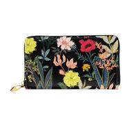 IguaTu Follow Your Dreams - Portafoglio da donna, in pelle, alla moda e resistente, con 12 scomparti per carte di credito e scomparti multipli, Colorato Boho Floreale, Taglia unica