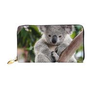 IguaTu Follow Your Dreams - Portafoglio da donna, in pelle, alla moda e resistente, con 12 scomparti per carte di credito e scomparti multipli, Simpatico koala., Taglia unica