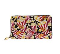 IguaTu Hammerhead Sharks - Portafoglio da donna in pelle, alla moda e resistente, con 12 scomparti per carte di credito e scomparti multipli, Stampa Popcorn, Taglia unica