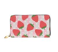 IguaTu Hammerhead Sharks - Portafoglio da donna in pelle, alla moda e resistente, con 12 scomparti per carte di credito e scomparti multipli, Fragola, Taglia unica