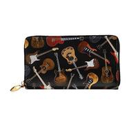 IguaTu Hammerhead Sharks - Portafoglio da donna in pelle, alla moda e resistente, con 12 scomparti per carte di credito e scomparti multipli, Chitarre., Taglia unica