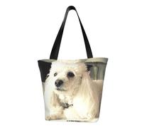 IguaTu Koala Bear - Borsa a tracolla casual da donna, grande capacità, leggera, con cerniera, per shopping, viaggi e uso quotidiano, Barboncino francese, Taglia unica