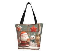 IguaTu Merry Christmas Star2 - Borsa a tracolla casual da donna, grande capacità, leggera, con cerniera, per shopping, viaggi e uso quotidiano, Buon Natale Immagini, Taglia unica