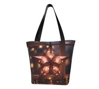 IguaTu Merry Christmas Star2 - Borsa a tracolla casual da donna, grande capacità, leggera, con cerniera, per shopping, viaggi e uso quotidiano, Buon Natale Stella, Taglia unica