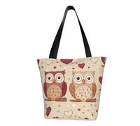 IguaTu Museo del Louvre di Parigi borsa a tracolla casual da donna grande capacità leggera borsa con cerniera per shopping, viaggi e uso quotidiano, Love Owl, Taglia unica