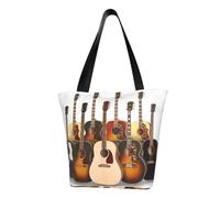 IguaTu ovely - Borsa a tracolla da donna con cane Beagle, stile casual, grande capacità, leggera, con cerniera, per shopping, viaggi e uso quotidiano, Chitarra, Taglia unica