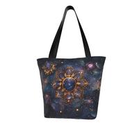 IguaTu Una medusa luminosa da donna casual a tracolla grande capacità leggera borsa con cerniera per shopping, viaggi e uso quotidiano, Fantasia Magica(2), Taglia unica