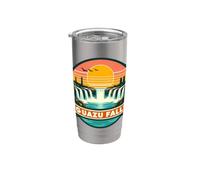 Iguazu Falls Iguaçu Souvenir Memorabilia Retro Tramonto Sole Bicchiere termico in acciaio inox doppia parete
