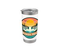 Iguazu Falls Iguaçu Souvenir Memorabilia Retro Tramonto Sole Bicchiere termico in acciaio inox doppia parete